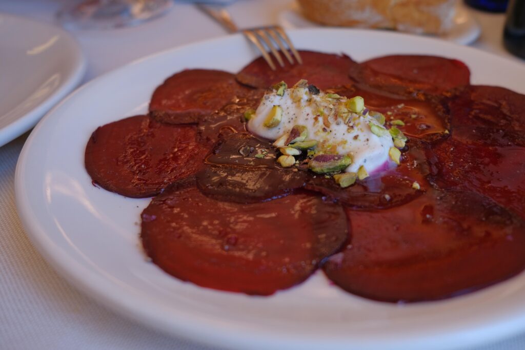 Carpaccio de remolacha