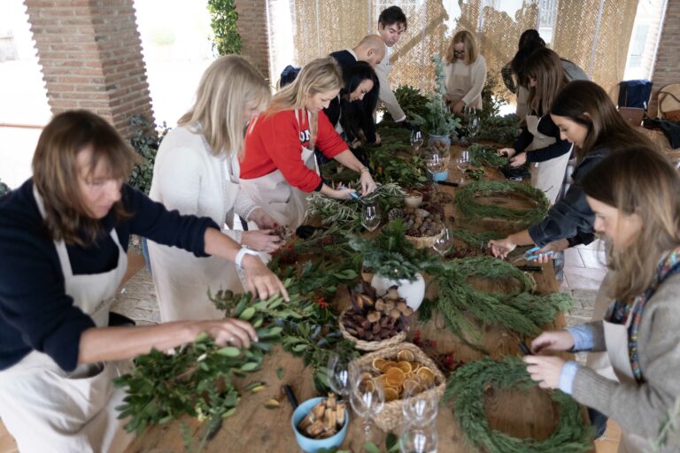 En el taller se utilizan elementos naturales.